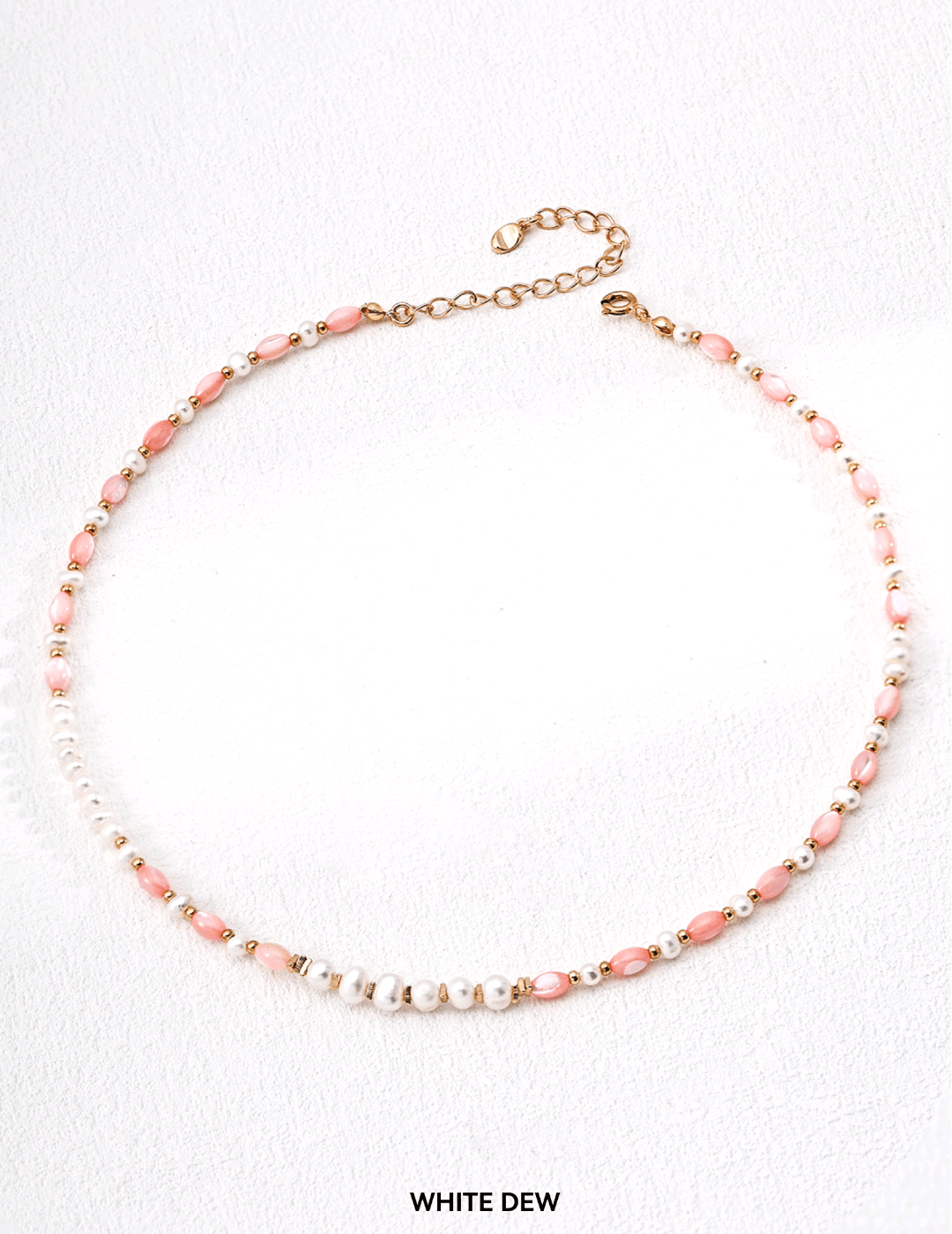 Carmine pink oyster pearl necklace/bracelet