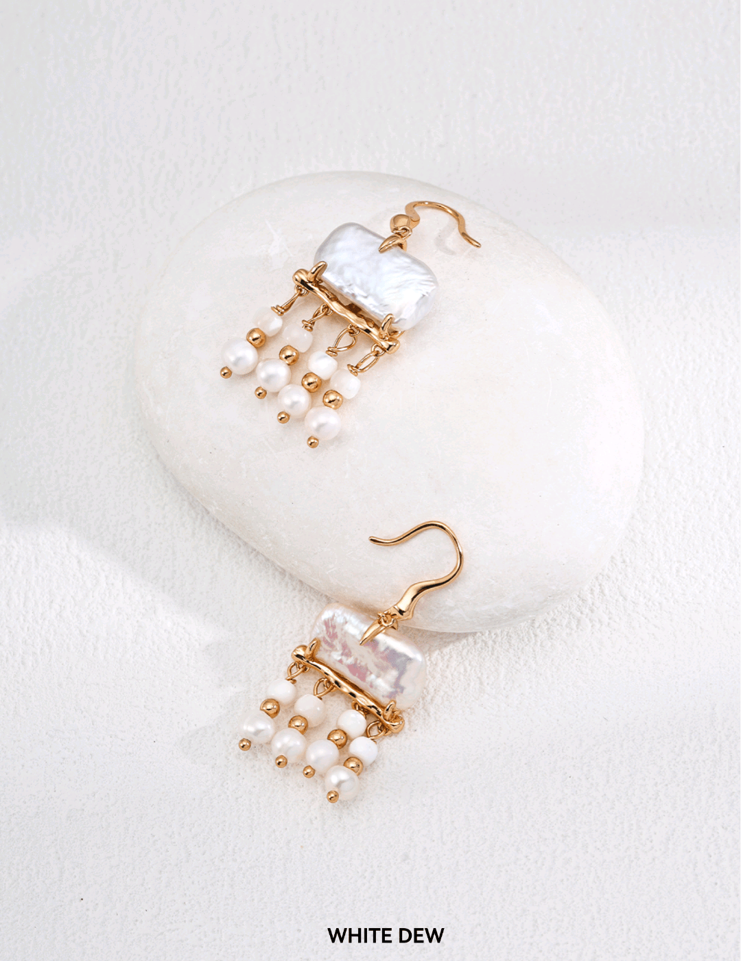 Natural mother-of-pearl earrings